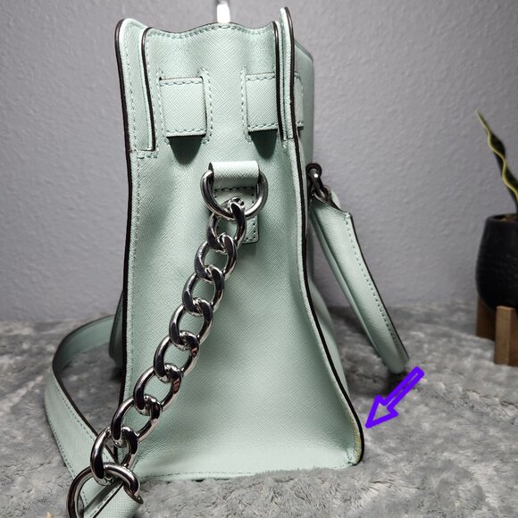 Auth. Michael Kors Hamilton East West Celadon w/ Silver Hardware - PRICE IS FIRM - Picture 11 of 12
